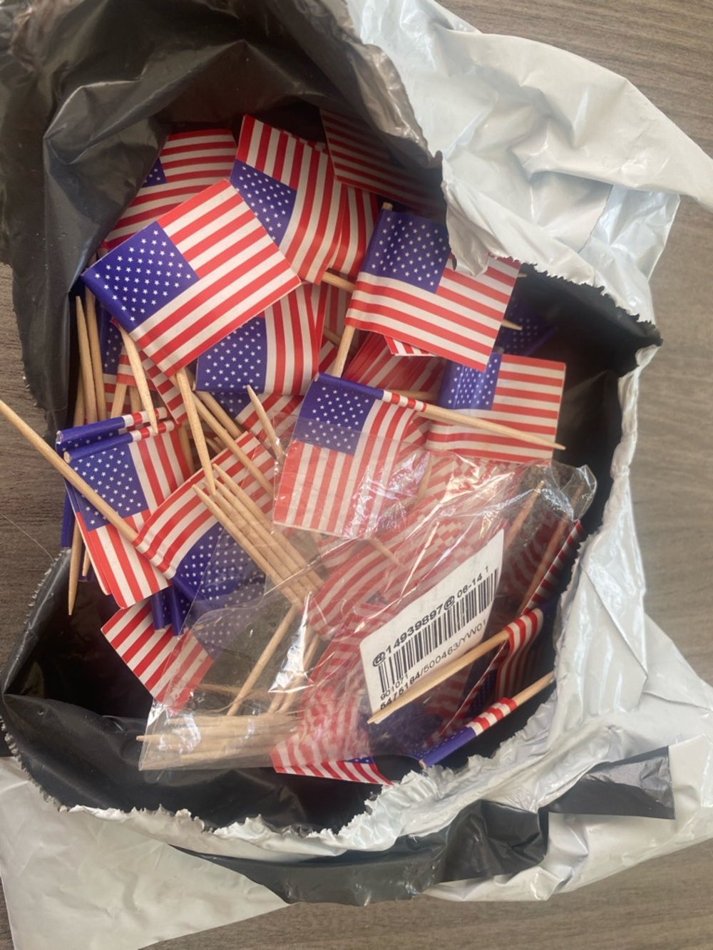 Mini American Flag Food Picks - Red, White & Blue Party Picks